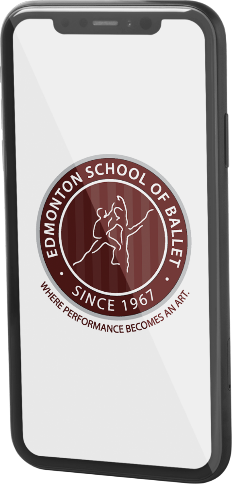 Dance Studio Pro portal displayed on smartphone